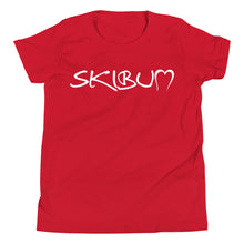 Load image into Gallery viewer, Youth Short Sleeve T-Shirt White Skibum Logo