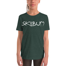 Load image into Gallery viewer, Youth Short Sleeve T-Shirt White Skibum Logo