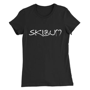 Women’s Slim Fit T-Shirt White Skibum Script